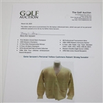 Gene Sarazen's Personal Yellow Cashmere Robert Strang Sweater 
