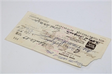 Gene Sarazen Signed Personal Check to His Caddy at Augusta - Sarazen Collection JSA ALOA
