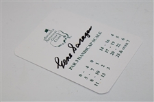 Gene Sarazen Signed Augusta National Golf Club Par 3 Scorecard - Sarazen Collection JSA ALOA