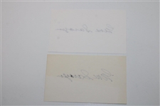 Two (2) Gene Sarazen Signed 3x5 Index Cards - Sarazen Collection JSA ALOA