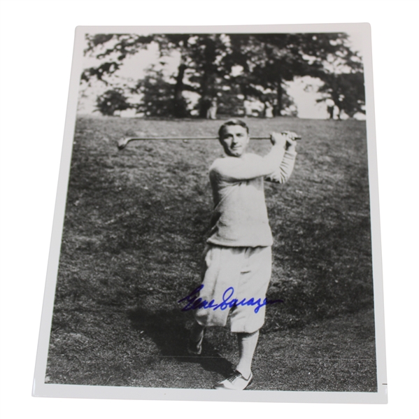 Gene Sarazen Signed 1922 Post Swing Photo - Sarazen Collection JSA ALOA