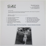 Gene Sarazen Signed 1922 Post Swing Photo - Sarazen Collection JSA ALOA