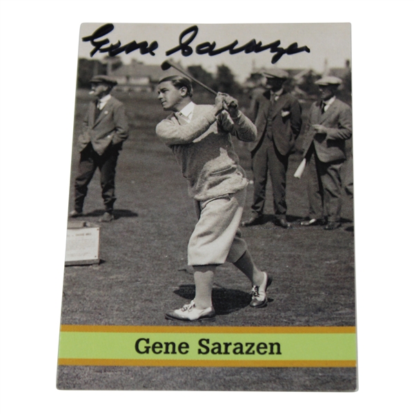 Gene Sarazen Signed Fax Pax Golf Card - Sarazen Collection JSA ALOA