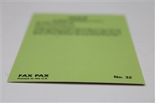 Gene Sarazen Signed Fax Pax Golf Card - Sarazen Collection JSA ALOA