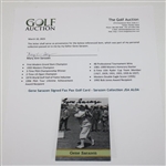 Gene Sarazen Signed Fax Pax Golf Card - Sarazen Collection JSA ALOA