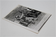 Gene Sarazen 1954 British Open Post Swing Wire Photo - Sarazen Collection