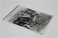 Gene Sarazen 1954 British Open Post Swing Wire Photo - Sarazen Collection