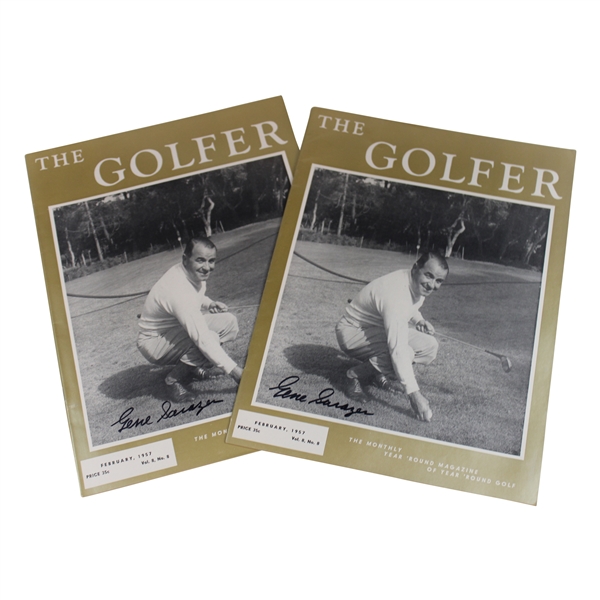 Gene Sarazen Signed Two (2) Personal February 1957 The Golfer Magazines - Sarazen Collection JSA ALOA