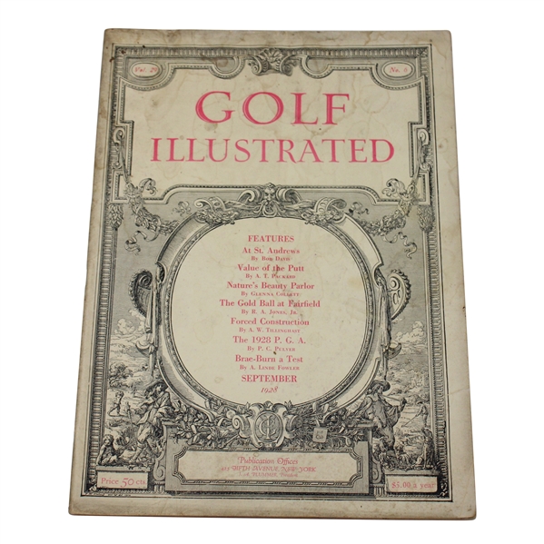 Gene Sarazens Personal September 1928 Golf Illustrated Magazine - Sarazen Collection