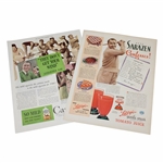 Gene Sarazens Personal Libbys Tomato Juice Ad & Camels Ad - Sarazen Collection