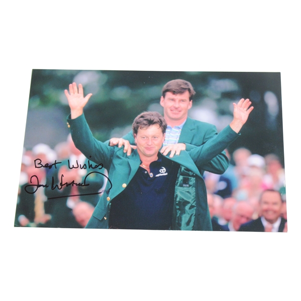 Ian Woosnam Signed 1991 Masters Tournament Green Jacket Ceremony Photo JSA ALOA