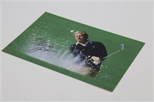 Jack Nicklaus Signed Masters Bunker Shot Photo Personalized 'To Nick' JSA ALOA