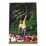 Jack Nicklaus Signed Masters Raised Putter Photo Personalized To Adrian JSA ALOA