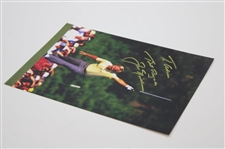 Jack Nicklaus Signed Masters Raised Putter Photo Personalized 'To Adrian' JSA ALOA