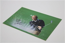 Jack Nicklaus Signed Masters Bunker Shot Photo Personalized 'To John' JSA ALOA