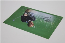 Jack Nicklaus Signed Masters Bunker Shot Photo Personalized 'To John' JSA ALOA