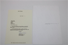 Jack Nicklaus Signed Masters Bunker Shot Photo Personalized 'To John' JSA ALOA