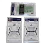 Kevin Na, Chris Kirk & Peter Uihlein Signed Upper Deck & Leaf Golf Cards All PSA GEM MT 10