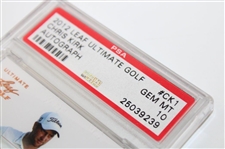 Kevin Na, Chris Kirk & Peter Uihlein Signed Upper Deck & Leaf Golf Cards All PSA GEM MT 10