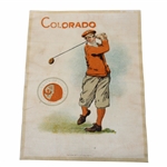 1905 University of Colorado Silk Golf Scene 
