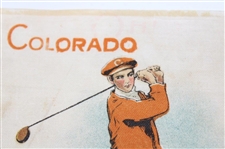 1905 University of Colorado Silk Golf Scene 