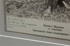 Harry Vardon, Francis Ouimet & Edward Ray 1913 US Open at Brookline Country Club Matted Photo