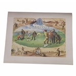 Copes Tobacco Golf Scene Print By Artist George Pipeshank