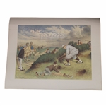 Copes Tobacco Golf Scene Print By Artist George Pipeshank