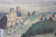 Cope's Tobacco Golf Scene Print By Artist George Pipeshank