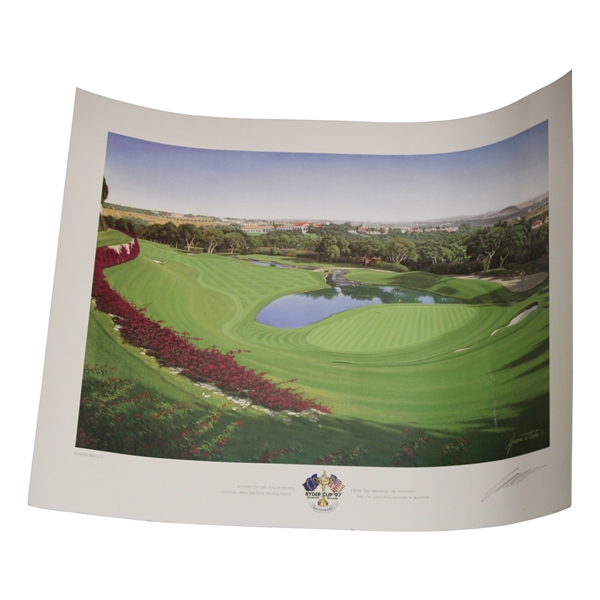 1997 Ryder Cup at Valderrama The 17th Green Print Signed by Artist Graeme Baxter