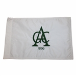 Aronimink Golf Club White with Green Logo Embroidered Flag