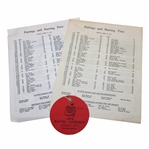 1979 Masters Tournament Wednesday Ticket #00602 & Two (2) Pairing Sheets