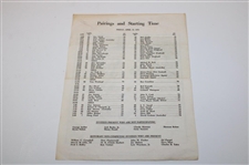 1979 Masters Tournament Wednesday Ticket #00602 & Two (2) Pairing Sheets