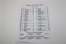 1979 Masters Tournament Wednesday Ticket #00602 & Two (2) Pairing Sheets
