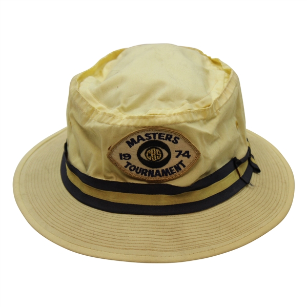 1974 Masters Tournament CBS Yellow Bucket Hat - John Derr Collection