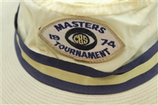 1974 Masters Tournament CBS Yellow Bucket Hat - John Derr Collection
