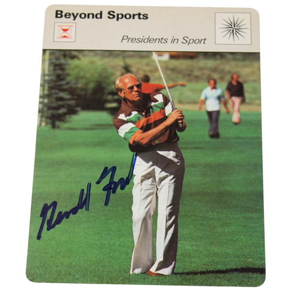 Gerald Ford Signed Presidents In Sport Card JSA #AC56156