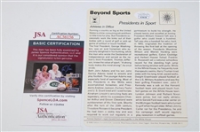 Gerald Ford Signed Presidents In Sport Card JSA #AC56156