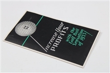 Worthington Ball Company 1933 Golf Ball Ad/Pamphlet