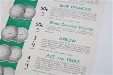 Worthington Ball Company 1933 Golf Ball Ad/Pamphlet