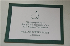 2011 Augusta National Golf Club Ltd Ed Employee Masters Gift Leather Rolling Suitcase in Box w/Card
