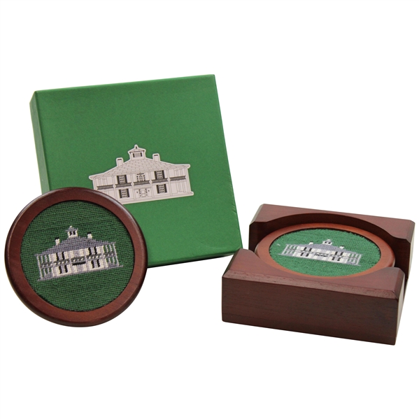 Four (4) Augusta National Clubhouse Smathers & Branson Coasters w/Box