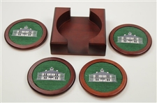 Four (4) Augusta National Clubhouse Smathers & Branson Coasters w/Box