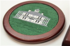 Four (4) Augusta National Clubhouse Smathers & Branson Coasters w/Box