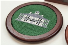 Four (4) Augusta National Clubhouse Smathers & Branson Coasters w/Box