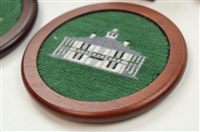 Four (4) Augusta National Clubhouse Smathers & Branson Coasters w/Box