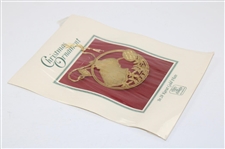 2002 Augusta National Golf Club 24 Karat Gold Plated Christmas Ornament in Original Package