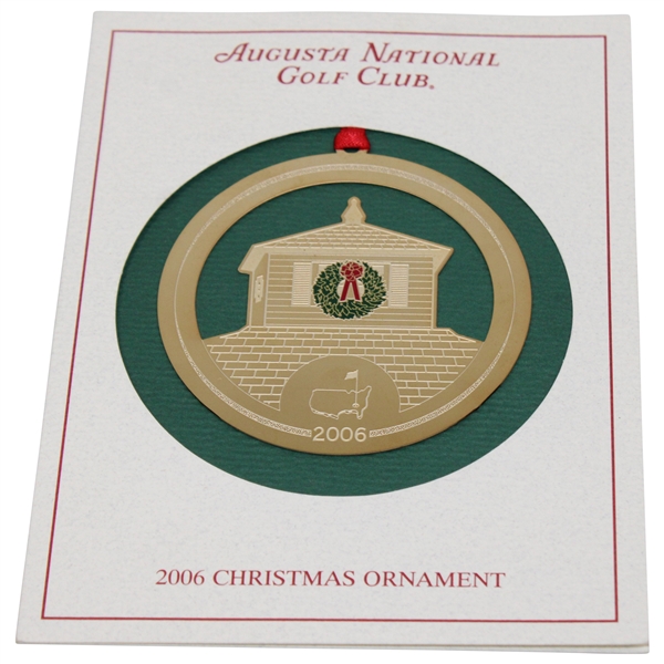 2006 Augusta National Golf Club Gold Tone Crows Nest Holiday Ornament in Original Package