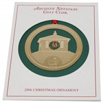 2006 Augusta National Golf Club Gold Tone Crows Nest Holiday Ornament in Original Package