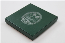 2010 Augusta National Golf Club 12th Green Golden Bell Christmas Ornament w/Box